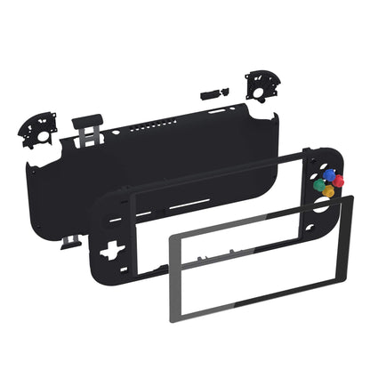 eXtremeRate Soft Touch Black Replacement Shell for Nintendo Switch Lite, ABS Material, Model DLP309, Custom Case Cover with Screen Protector