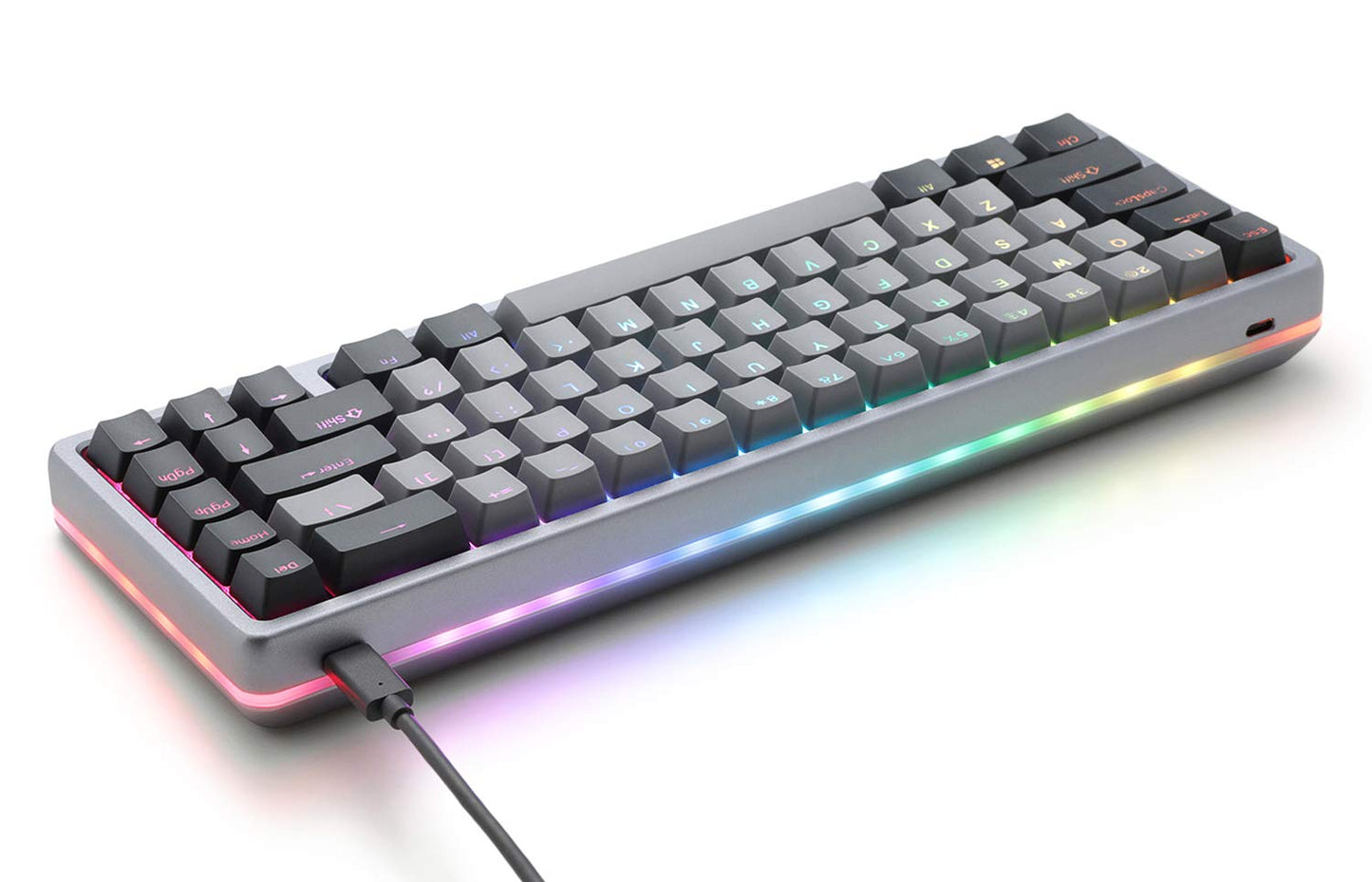 DROP ALT 65% Mechanical Keyboard, Hot-Swap Switches, RGB Backlighting, Cherry MX Brown, Gray, Model MDX-31828-6
