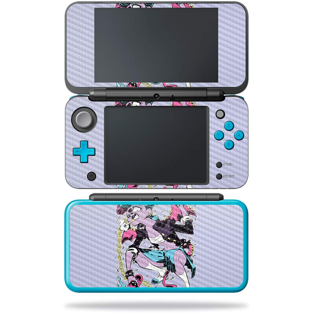 MightySkins Carbon Fiber Skin for Nintendo New 2DS XL - Chevron Summer | Protective  Durable Textured Carbon Fiber Finish | Easy to Apply  Remove  and Change Styles | Made in The USA