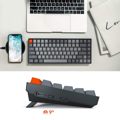 Keychron K2 75% RGB Wireless Mechanical Keyboard - Gateron Brown Switch, Compact 84 Keys, USB Wired for Mac/Windows, Model K2B3