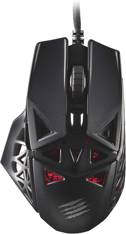 Mad Catz M.O.J.O. M1 Gaming Mouse - 12000 DPI Optical Sensor, 70g, RGB Lighting, Black, Model MM04DCINBL00