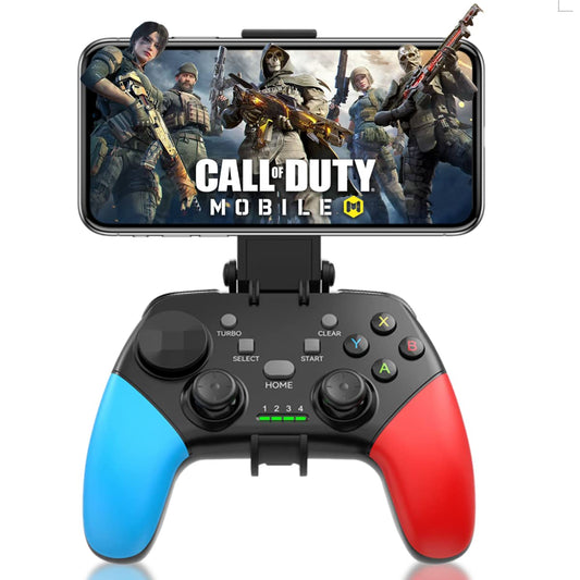 arVin Game Controller - Wireless Joystick for iPhone/Android/PC - Turbo, Red & Blue Color, Compatible with Call of Duty, Apex