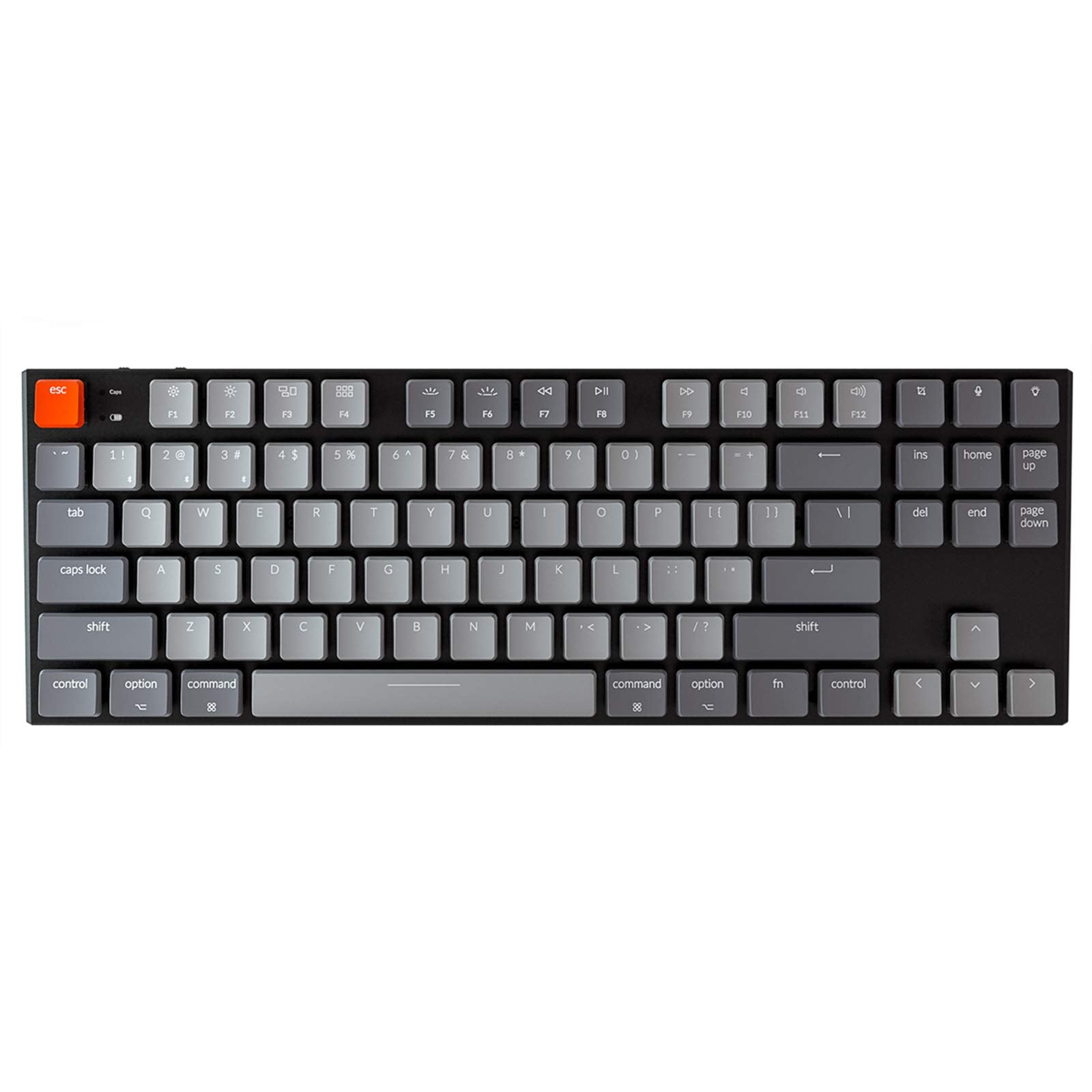 Keychron K1 Bluetooth Mechanical Keyboards,Wireless Mechanical Gaming Keyboard with Low Profile Gateron Blue Switch/White LED Ba