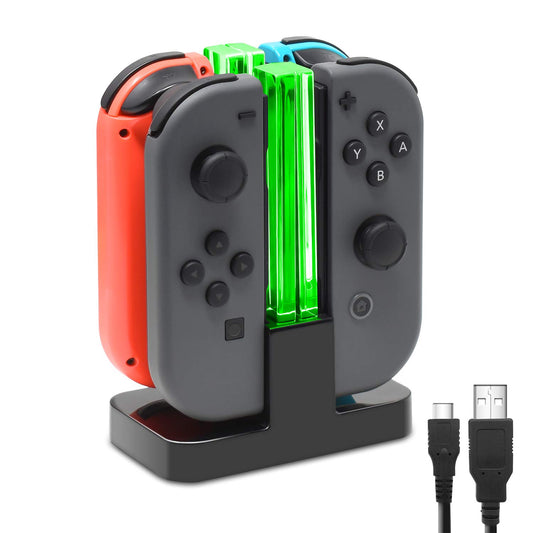 FastSnail Charging Dock Compatible with Nintendo Switch for Joy Con & OLED Model Controller with Lamppost LED Indication  Charger Stand Station with Charging Cable