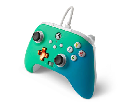 PowerA Enhanced Wired Gaming Controller for Xbox & PC - Seafoam Fade, Officially Licensed