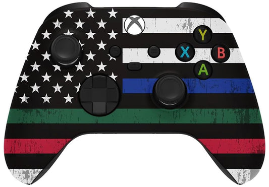 Custom Controllerzz Wireless Controller for Xbox Series X/S & One - Soft Touch Feel - X/S Thin Line Tribute