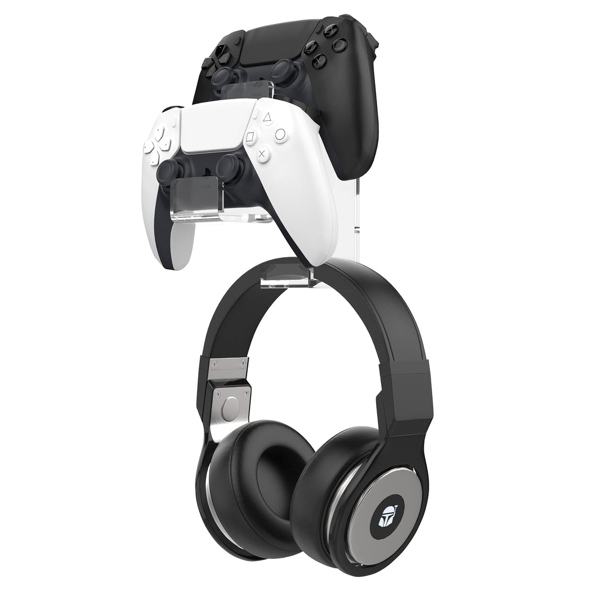 Controller Holder  MoKo Dual Gamepad Headphone Hanger & Controller Fits STEAM  PS3  PS4  PS5  PC  Switch?Wall Mount Stand for All Kinds of Headsets  Clear