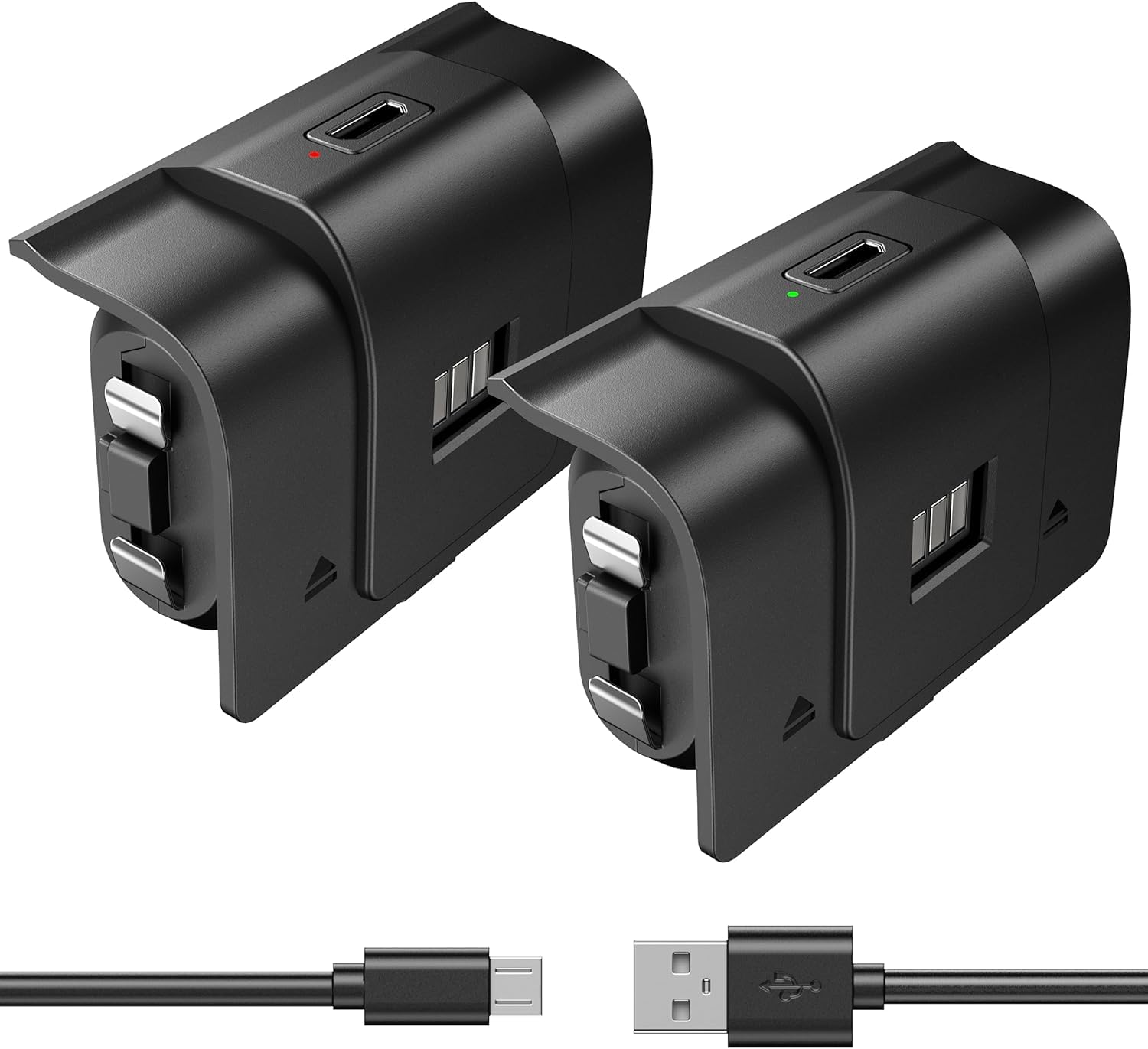 ?Xbox One & Xbox Series S/X?Rechargeable Xbox Controller Battery 2 Pack With 4 Cover?1 Battery=40H Playtime?Xbox Battery Pack for Xbox One/One S/One X/fine design1 Fast Charging Xbox Play and Charge Kit