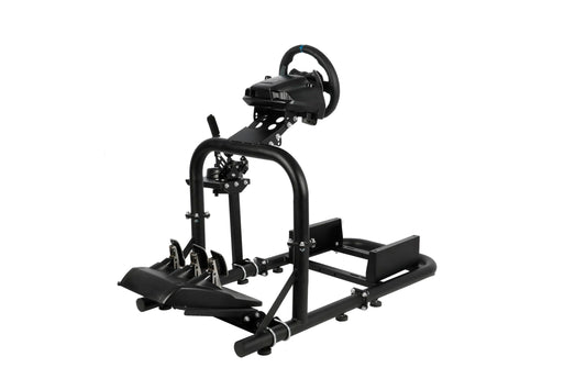 Hottoby Racing Simulator Cockpit 50mm Round Tube Driving Gaming Cockpit Fit for Logitech, Thrustmaster, Fanatec, PC, PS4, Xbox, 