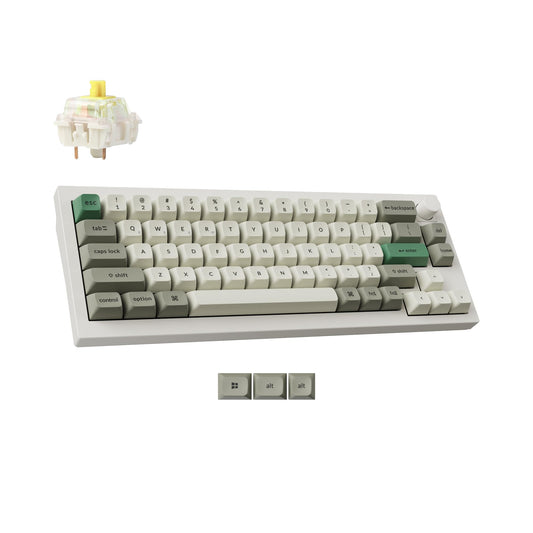 Keychron Q2 Max Wireless Custom Mechanical Gaming Keyboard  QMK/VIA Programmable Knob 2.4 GHz/Bluetooth 5.1/Wired  65% Compact RGB Hot-Swap with Gateron Banana Switch for Mac Windows Linux - White