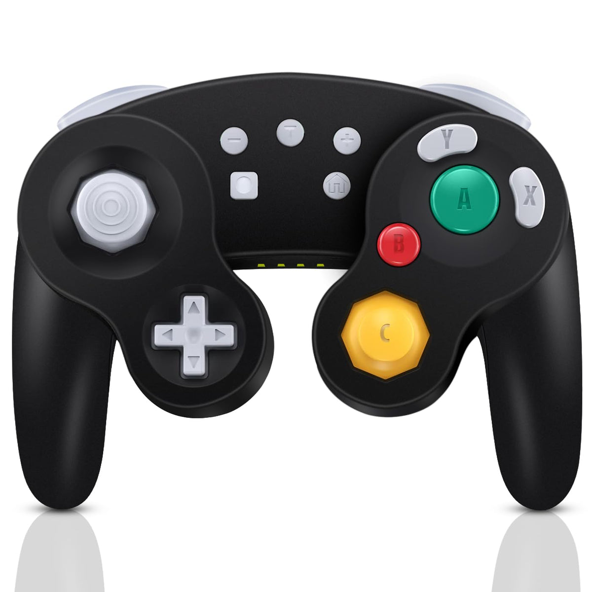 ADHJIE Wireless Gamecube Controller for Nintendo Switch Wireless Switch Pro Controller for Nintendo Switch/PC/Steam One-Button Wake Up 6-Axis Gyro Motion Turbo & Auto Turbo(Black)