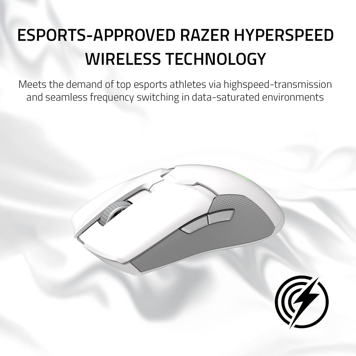 Razer Viper Ultimate Wireless Gaming Mouse & Dock - 20K DPI, 74g, Hyperspeed Tech, Mercury White, Model RZ01-03050400-R3U1