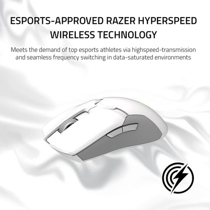 Razer Viper Ultimate Wireless Gaming Mouse - Lightweight, Mercury White, Mouse + Dock, Model RZ01-03050400-R3M1