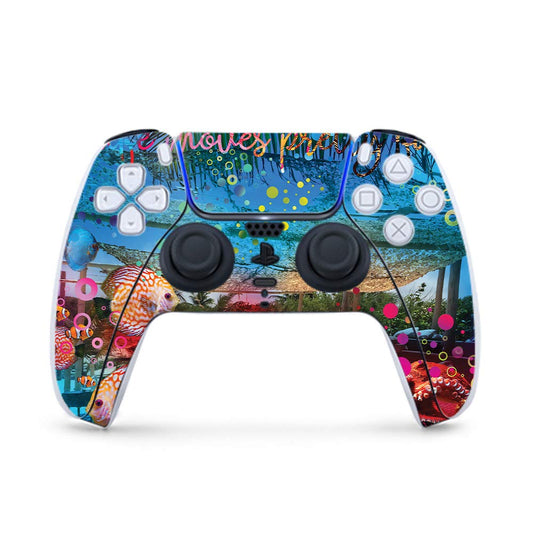 MightySkins Gaming Skin for PS5 / Playstation 5 Controller - Tropical Resort | Protective Viny wrap | Easy to Apply and Change Style | Made in The USA