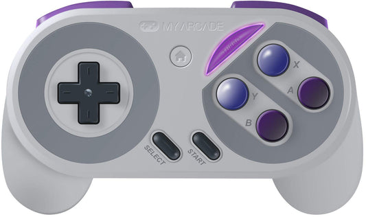My Arcade Super Gamepad - Wireless Gaming Controller for Nintendo SNES Classic, NES Classic, Super Famicom, Wii, Wii U (Super NE