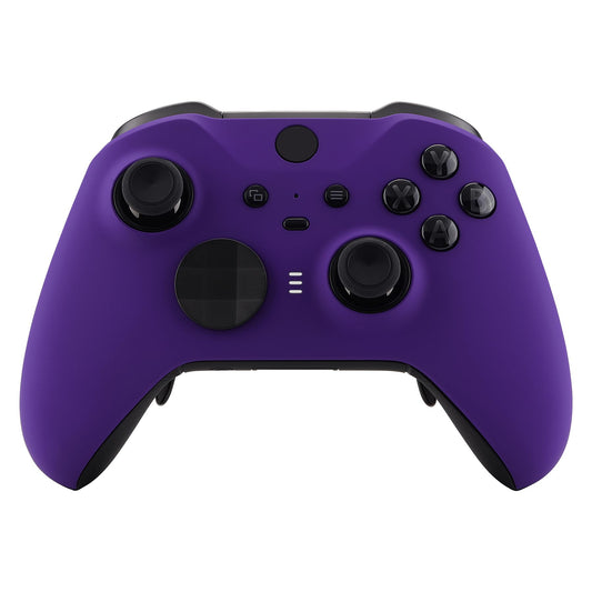 eXtremeRate Purple Soft Touch Grip Faceplate Cover  Front Housing Shell Case Replacement Kit for Xbox One Elite Series 2  Xbox Elite 2 Core Controller Model 1797 - Controller NOT Included