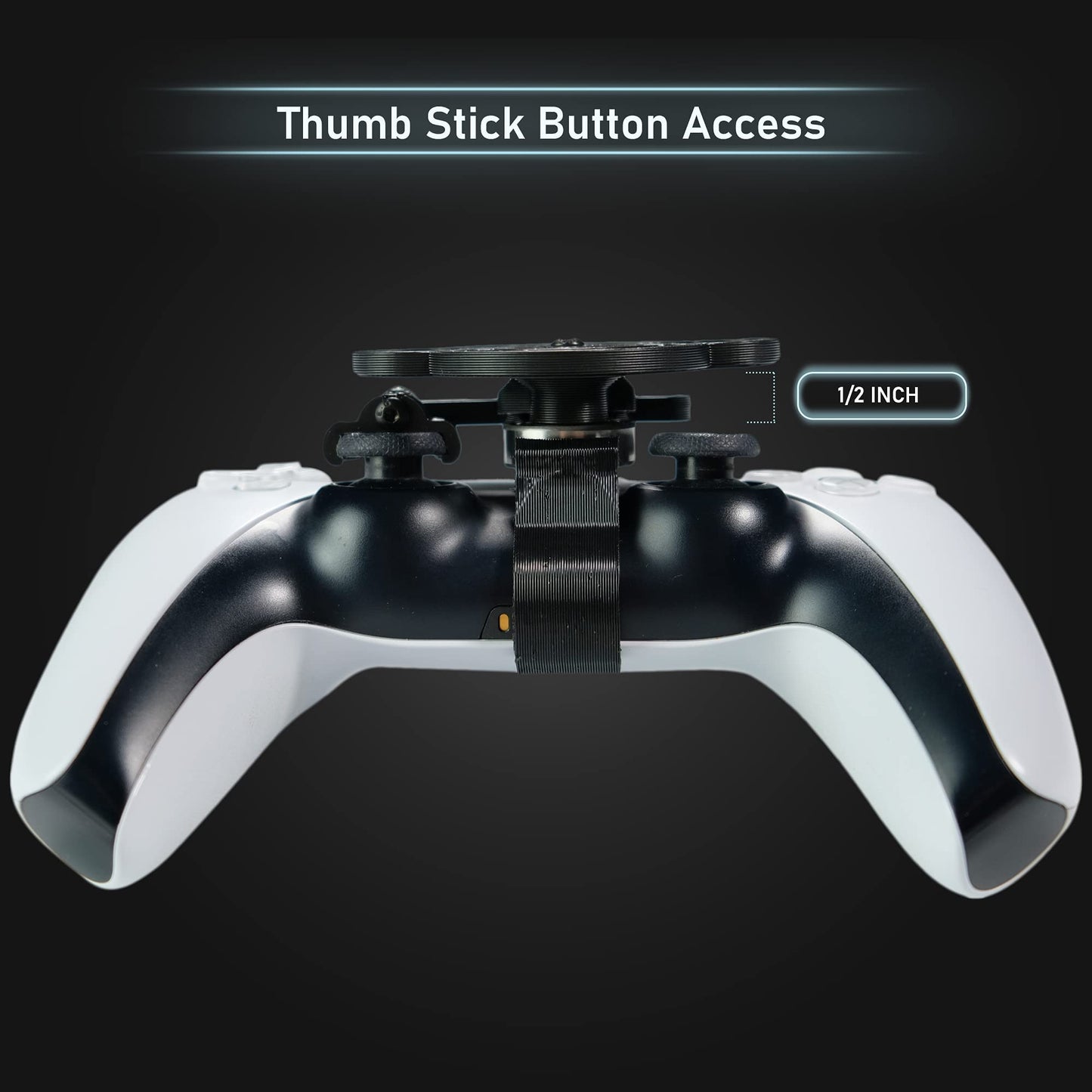 DeadEyeVR PS5 Mini Wheel Steering Accessory - Black, Model 001 for Racing Games
