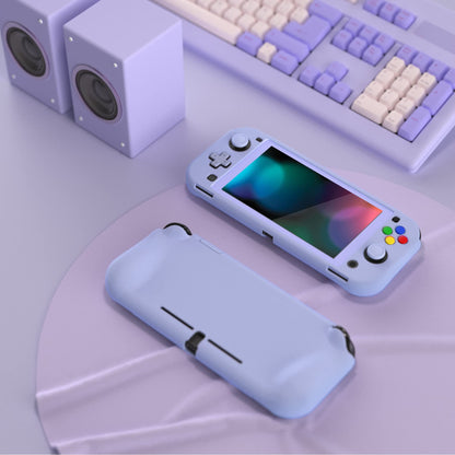 PlayVital Protective Case for Nintendo Switch Lite - Hard Shell, Ergonomic Grip, Light Violet, Includes Screen Protector & Thumb Caps