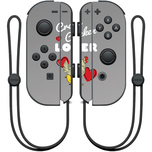 MightySkins Skin Compatible with Nintendo Joy-Con Controller - Crazy Chicken Lover | Protective, Durable, and Unique Vinyl wrap 