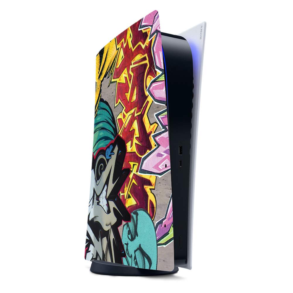MightySkins Gaming Skin for PS5 / Playstation 5 Digital Edition - Graffiti Wild Styles | Protective Viny wrap | Easy to Apply | Made in The USA