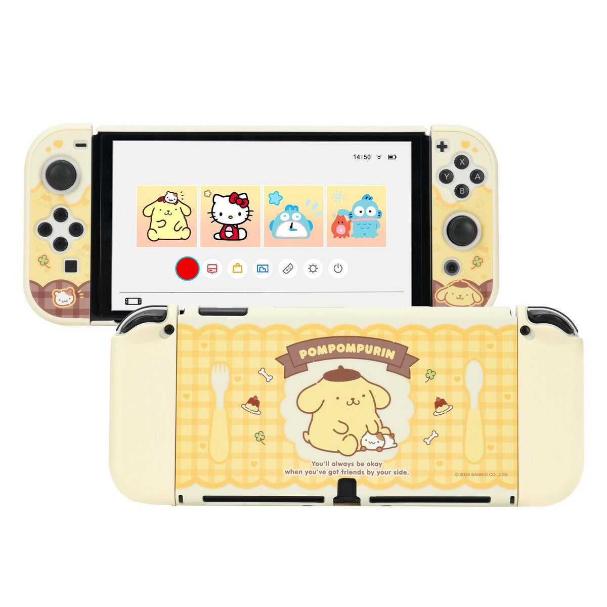 Kuitmor Protective Shell for Switch OLED Slim Cover Case Compatible with Switch OLED Anti-Scratch and Shock-Absorption Design Joy Con Cover Skins - Dog (for Switch OLED)