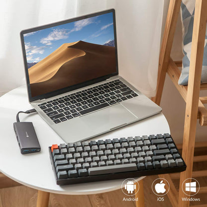 Keychron K2 75% RGB Bluetooth Mechanical Keyboard - Gateron G Pro Red Switch, Compact 84 Keys, USB Wired for Mac & Windows