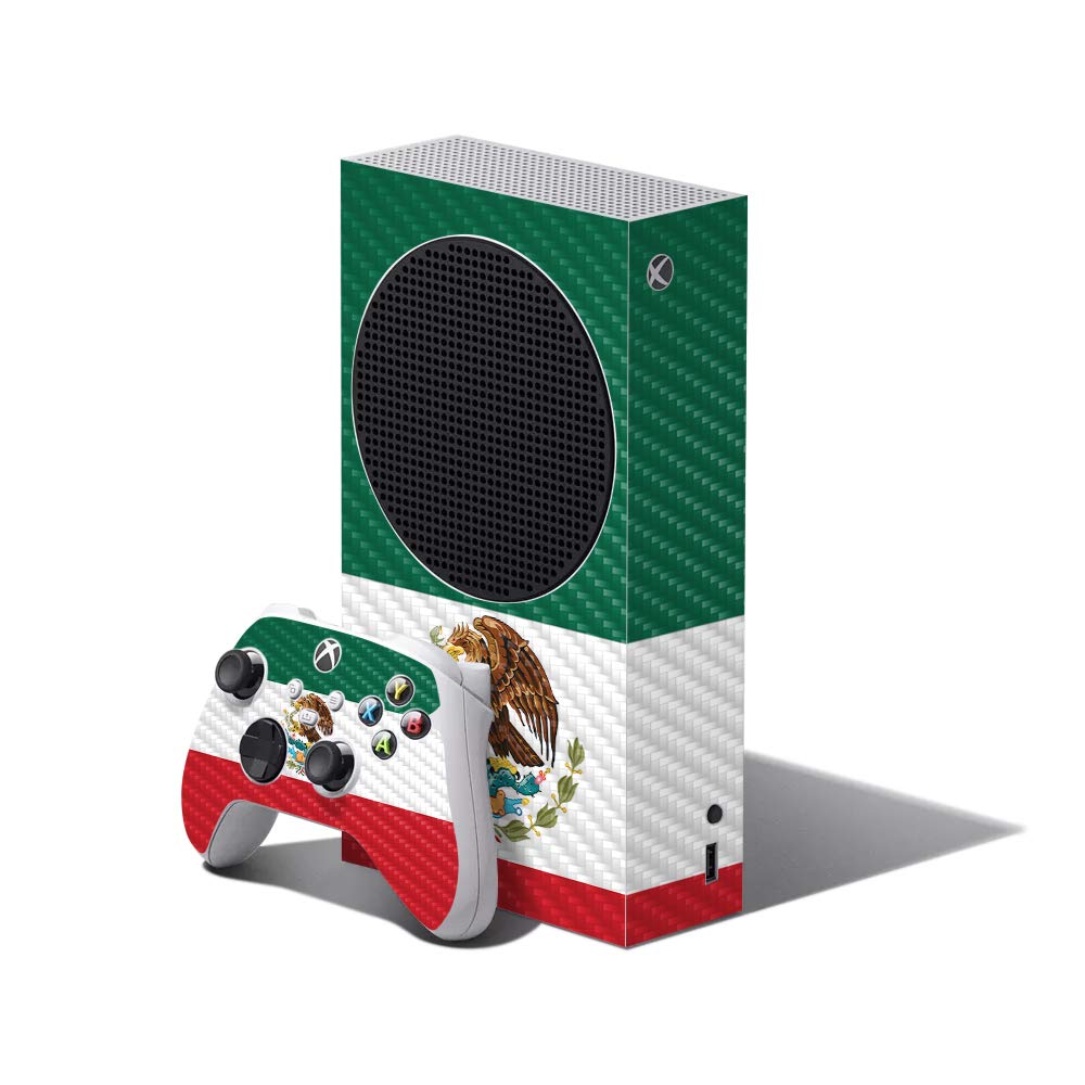 MightySkins Carbon Fiber Skin Compatible with Xbox Series S Bundle - Mexican Flag | Protective  Durable Textured Carbon Fiber Finish | Easy to Apply and Change Styles | Made in The USA