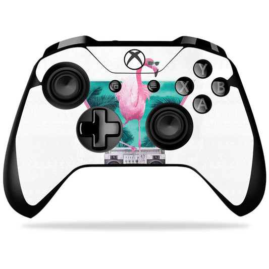 MIGHTY SKINS Xbox One X Controller Skin - Miami Flamingo Vinyl Decal Wrap, Durable & Easy to Apply, Model MIXBONXCO-Miami Flamingo