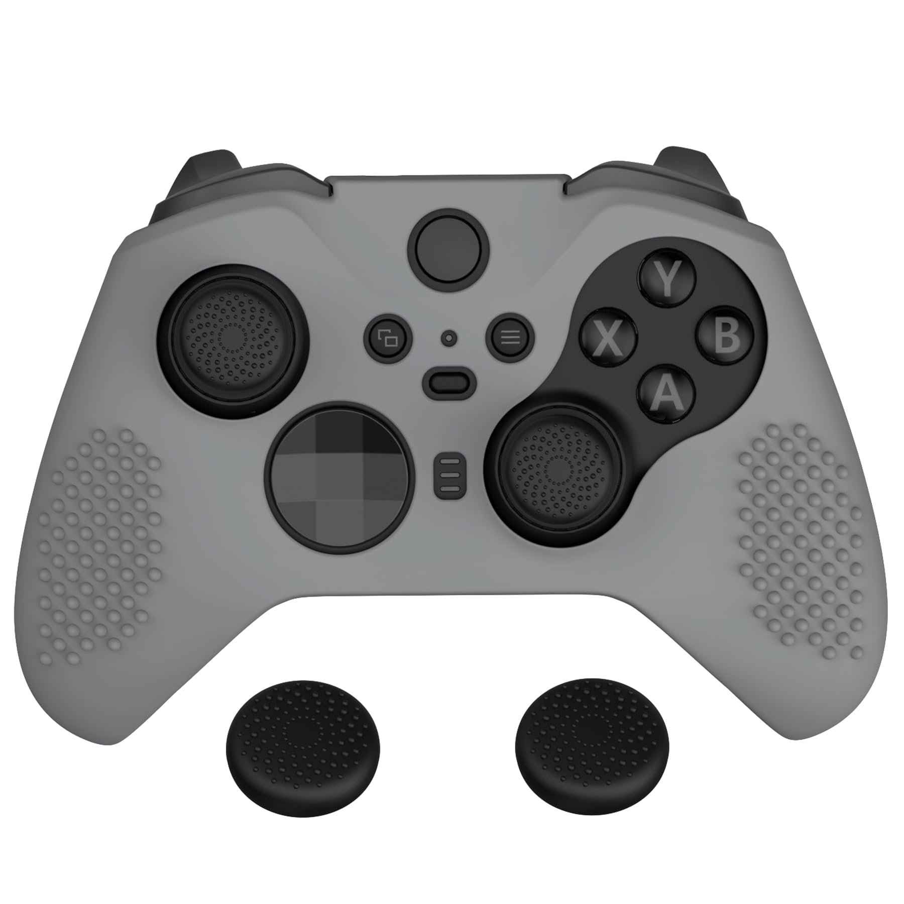 eXtremeRate PlayVital New Hope Gray Soft Anti-Slip Silicone Cover Skins for Xbox One Elite Controller Series 2  Custom Protective Case for Xbox Elite Series 2 Core Controller with Thumb Grips