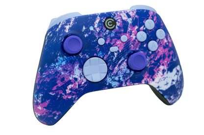 Custom Controllerzz Wireless Controller for Xbox & PC - Purple Chaos & Light Violet Inserts