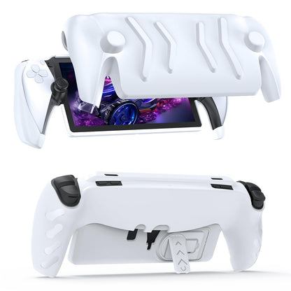JOYTORN Full Protective Case Cover for PlayStation Portal Remote Player - Detachable Front Shell, Anti-Slip Design, White