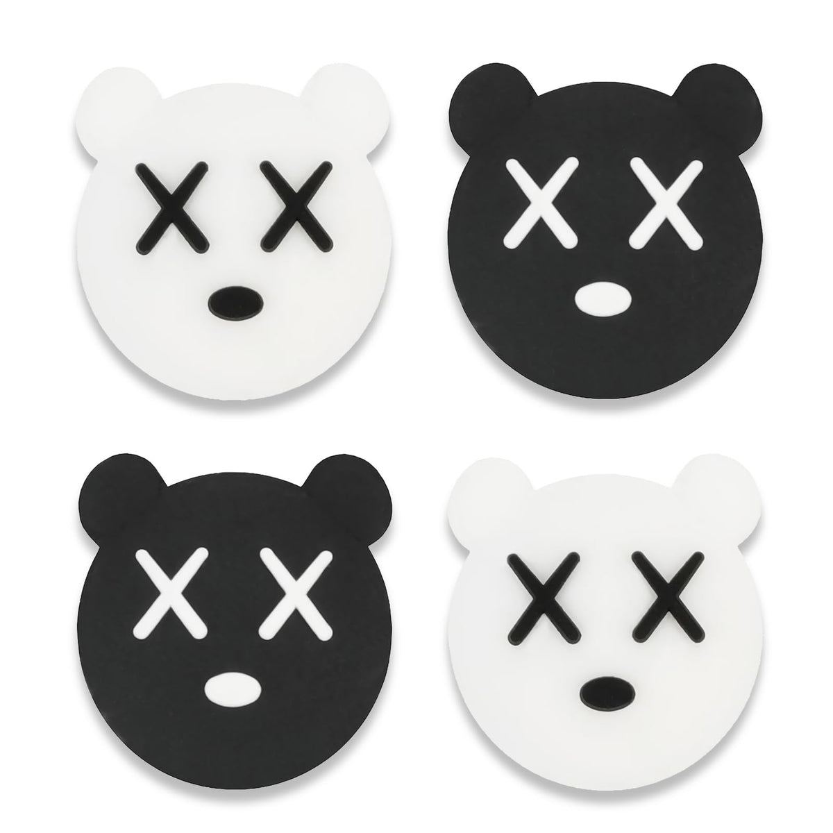 Owngen Cute Thumb Grip Caps for Nintendo Switch/Lite/OLED  Kawaii Magic Moon Joy-Stick Button Stick Cover 3D Analog Ergonomic Cap for NS Controller Joy-Cons (Black&White)