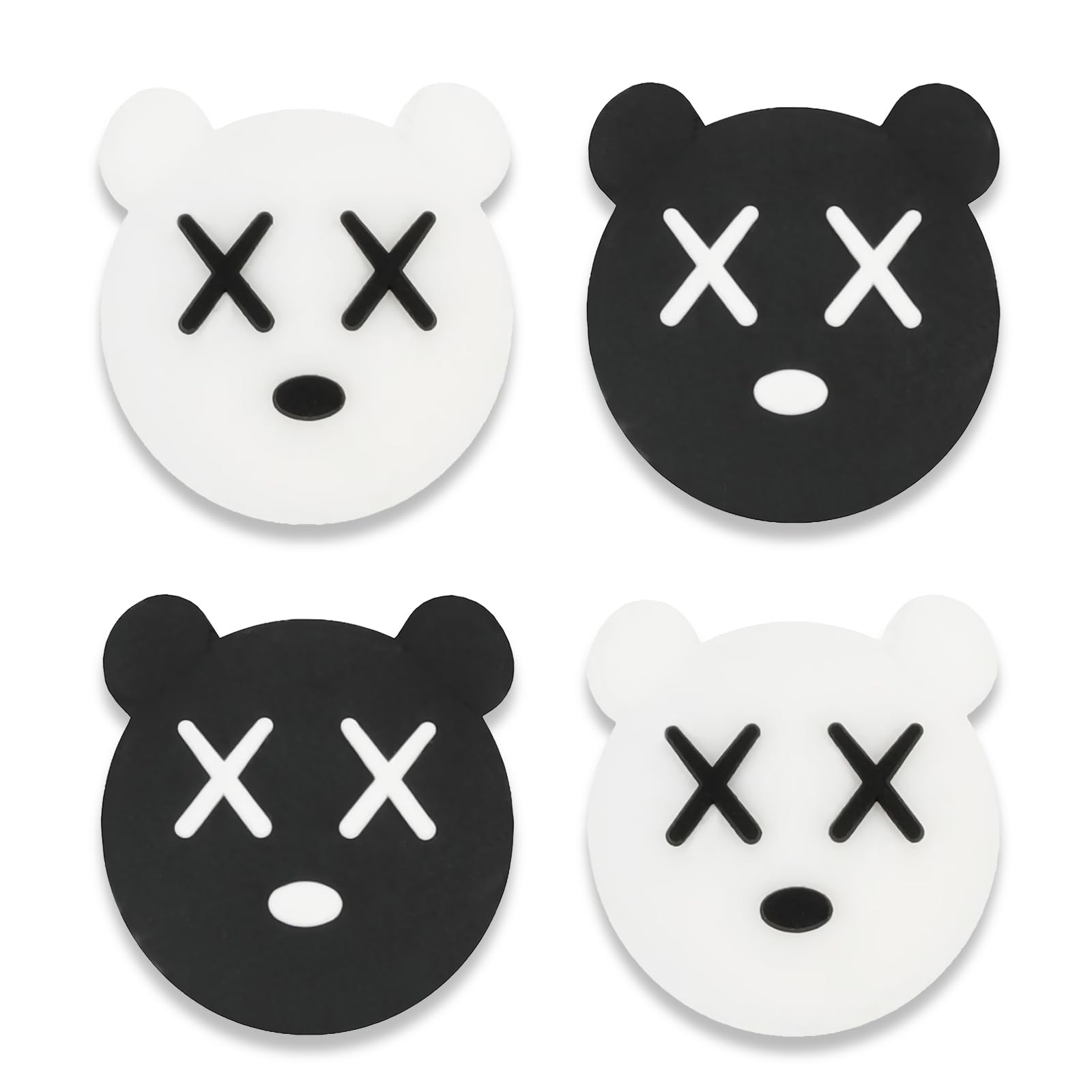 Owngen Cute Thumb Grip Caps for Nintendo Switch/Lite/OLED  Kawaii Magic Moon Joy-Stick Button Stick Cover 3D Analog Ergonomic Cap for NS Controller Joy-Cons (Black&White)