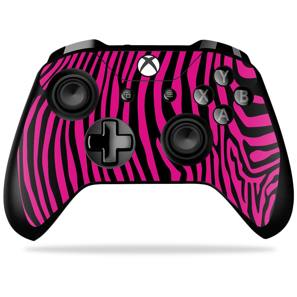 MIGHTY SKINS Xbox One X Controller Skin - Pink Zebra Vinyl Decal Wrap, Durable & Easy to Apply, Model MIXBONXCO-Pink Zebra