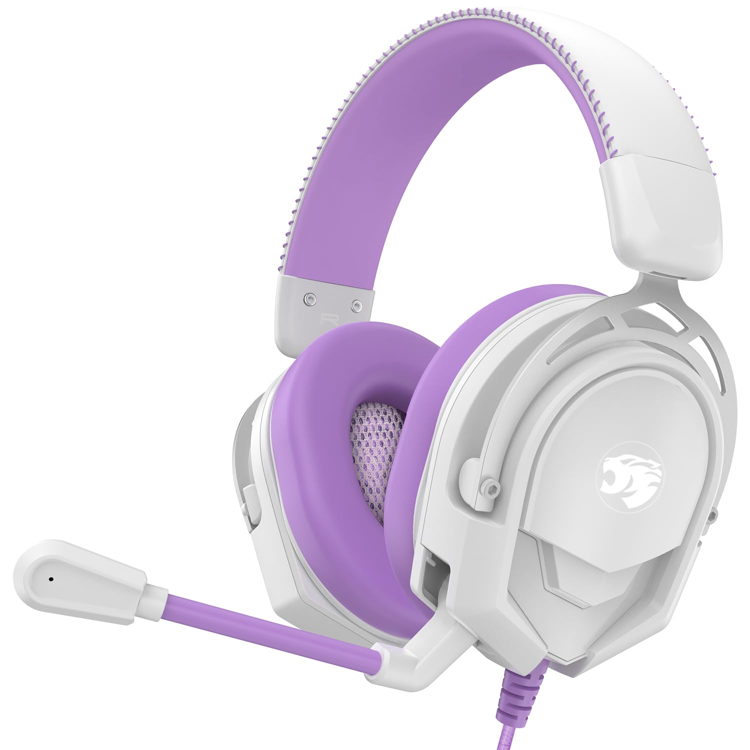 IMYB A88 [Upgrade] Gaming Headset with Microphone  Stereo Wired Noise Cancelling Over-Ear Headphones with Mic for Pc  Ps5  Xbox One Series X/s  Ps4  Computer  Laptop  Mac  Nintendo  Gamer (Purple)