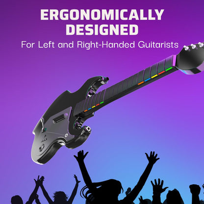 PDP RIFFMASTER Wireless Guitar Controller for Xbox & PC - Black, Model 049-034-BK, Rechargeable, Officially Licensed