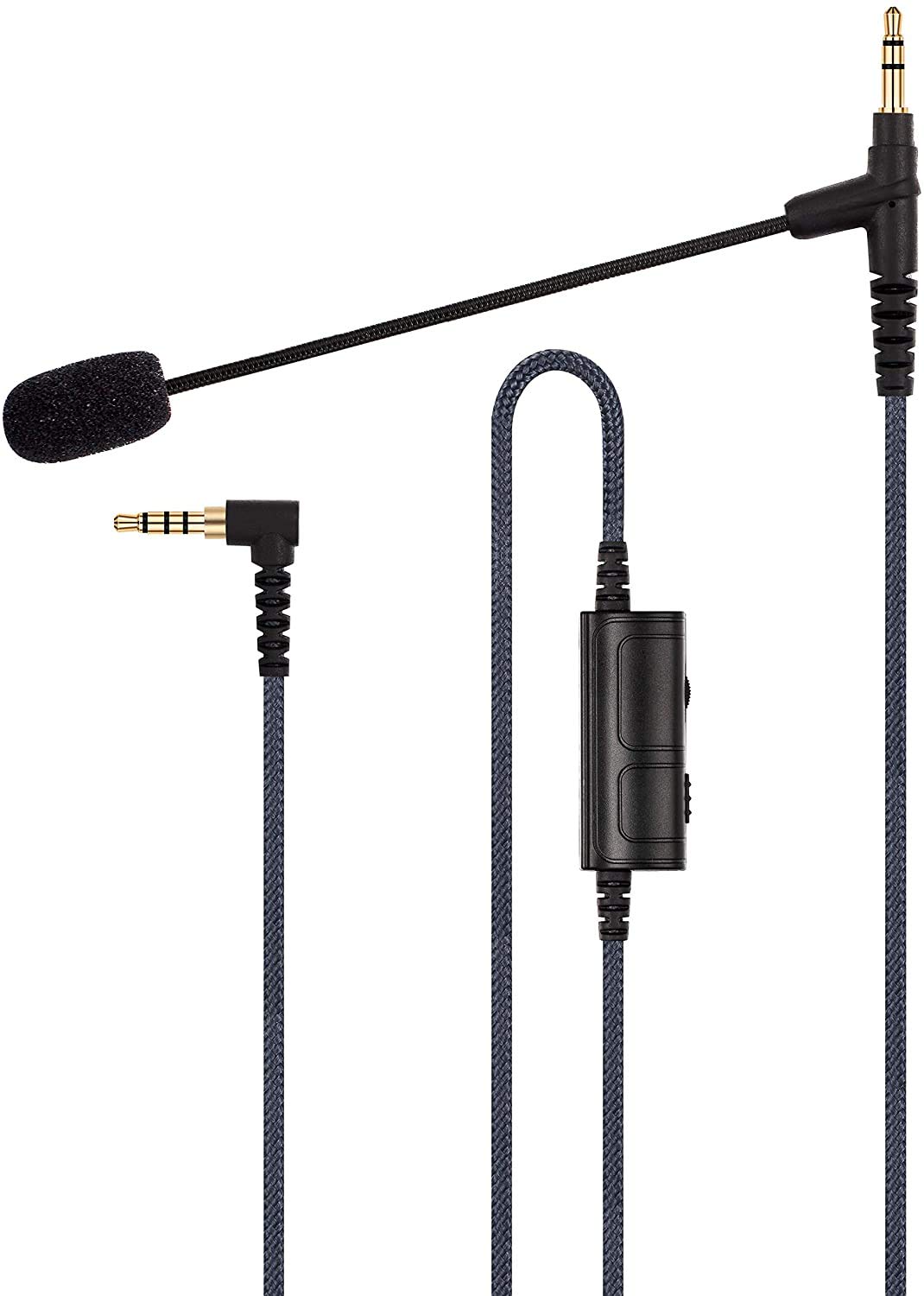 Cable Boom Microphone Compatible with HyperX Cloud Flight | 3.5mm Jack Headphone - Volume Control for Playstation PS4 or Xbox On