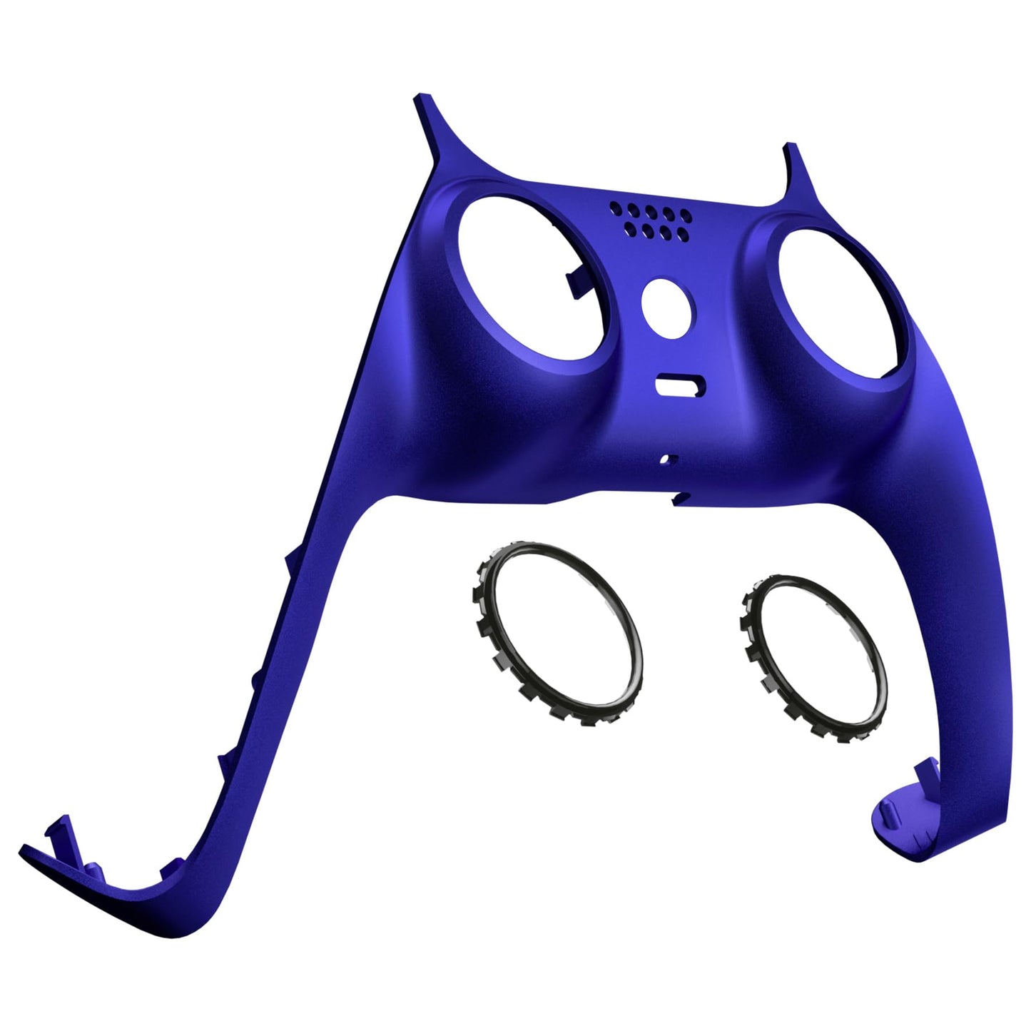 eXtremeRate Cobalt Blue Decorative Trim Shell Compatible with P S 5 Controller DIY Replacement Clip Shell  Custom Plates Cover Compatible with P S 5 Controller with Accent Rings