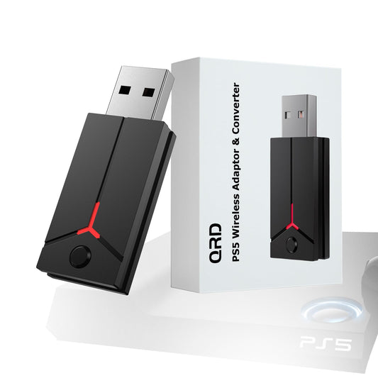 QRD 2-in-1 Wireless Adapter Converter for PS5 & PC, Model US-BP-A3, Wireless Connectivity