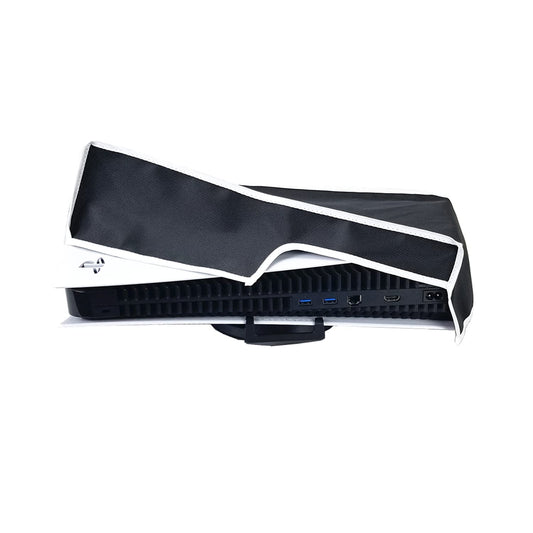 Horizontal Dust Cover For PS5 Console. EMiEN Oxford Fabric Anti-Scratch Waterproof Dust Guard With Back Cable Port For SONY Play