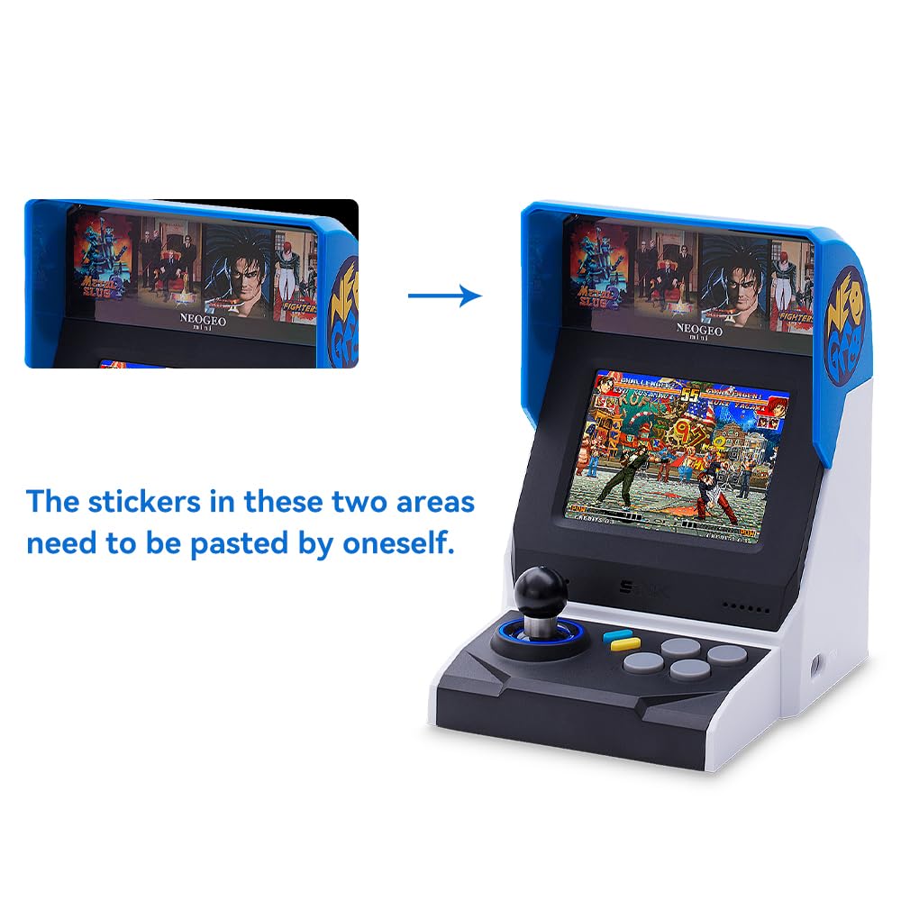 NEOCADE NEOGEO MINI Arcade Console, 3.5" Screen, 40 Classic Games, Black, Mini, TV Output, Dual Controller Ports, Collector's Edition