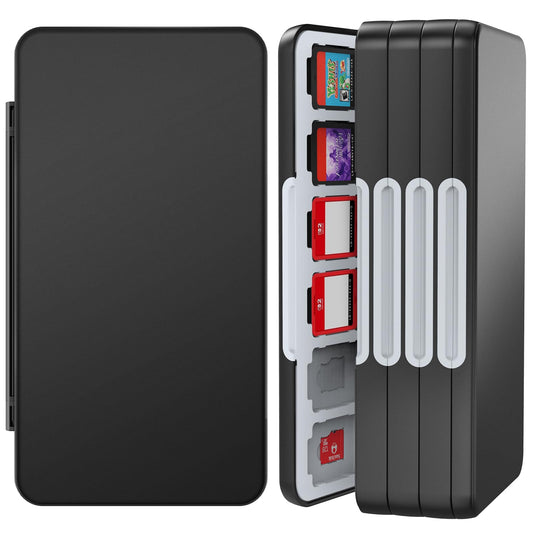 HEIYING Game Card Case Holder Compatible with Nintendo Switch 2 / OLED / Lite  Portable Memory Card Storage Case with 96 Games Cards Slots and 24 Micro SD Cards Slots