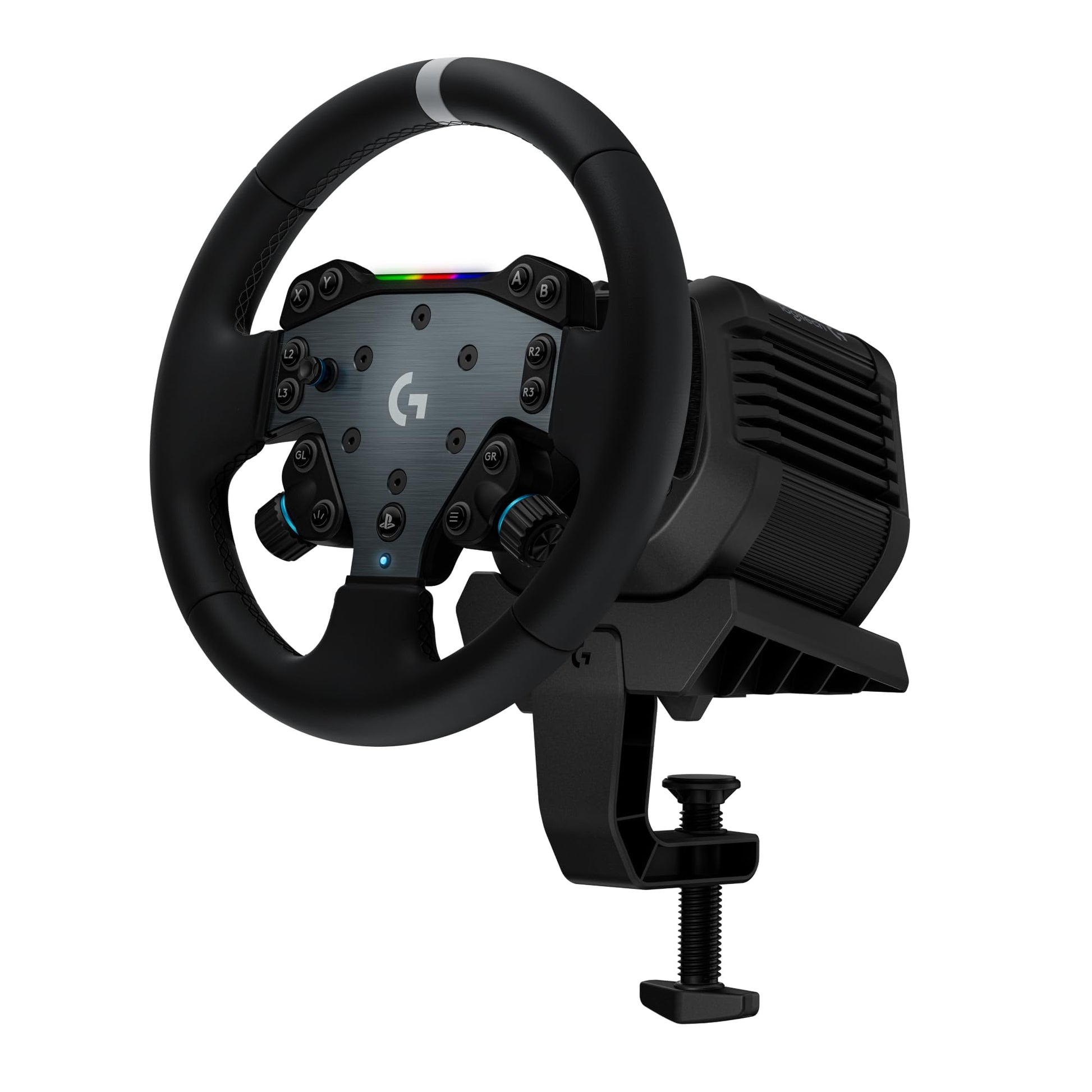 Logitech G RS50 System, 3-Piece Sim Racing Steering Wheel Setup - RS50 Wheel Base with 8 Nm Direct Drive, RS Wheel Hub with 13 B