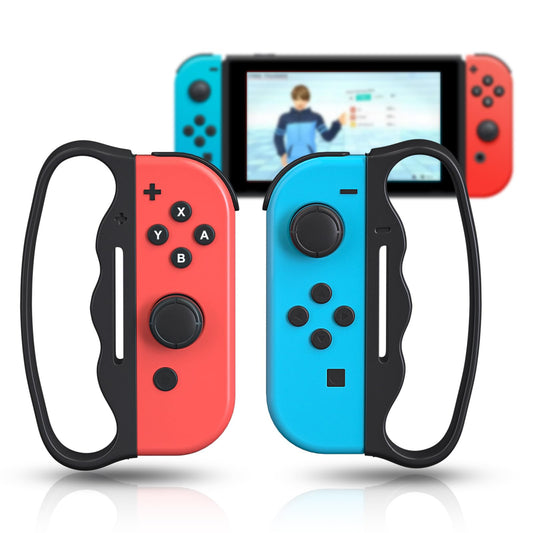 ECHZOVE Grip for Switch Fitness Boxing, Handle for Nintendo Switch Boxing - 2 Packs (Black)