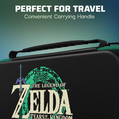 PDP Travel Case Plus GLOW for Nintendo Switch & Lite - Zelda Glow-in-the-Dark, Model 500-224-TOKG, Durable Plastic Material