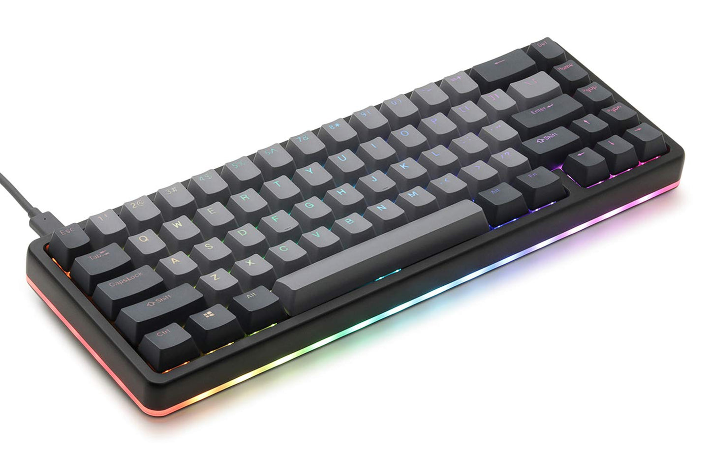DROP ALT High-Profile Mechanical Keyboard - 65% (67 Key), Hot-Swap, RGB LED, Cherry MX Brown, Black, Aluminum Frame, Model MDX-31828-13