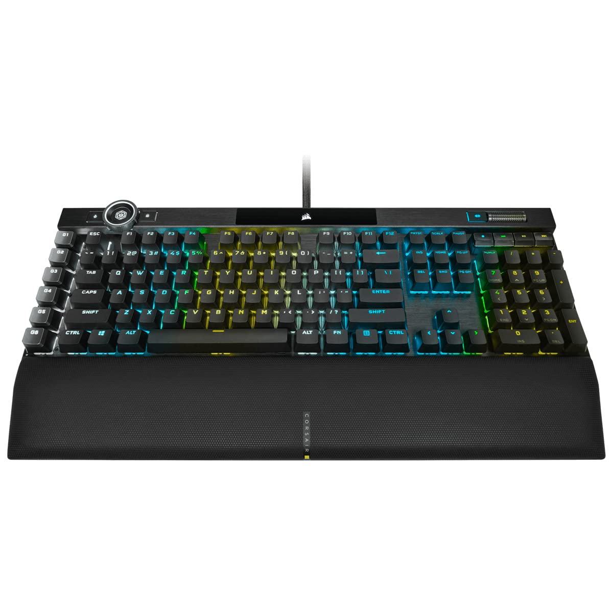 Corsair K100 RGB Mechanical Gaming Keyboard - Cherry MX Speed RGB Silver Keyswitches - PBT Double-Shot Keycaps - Elgato Stream D