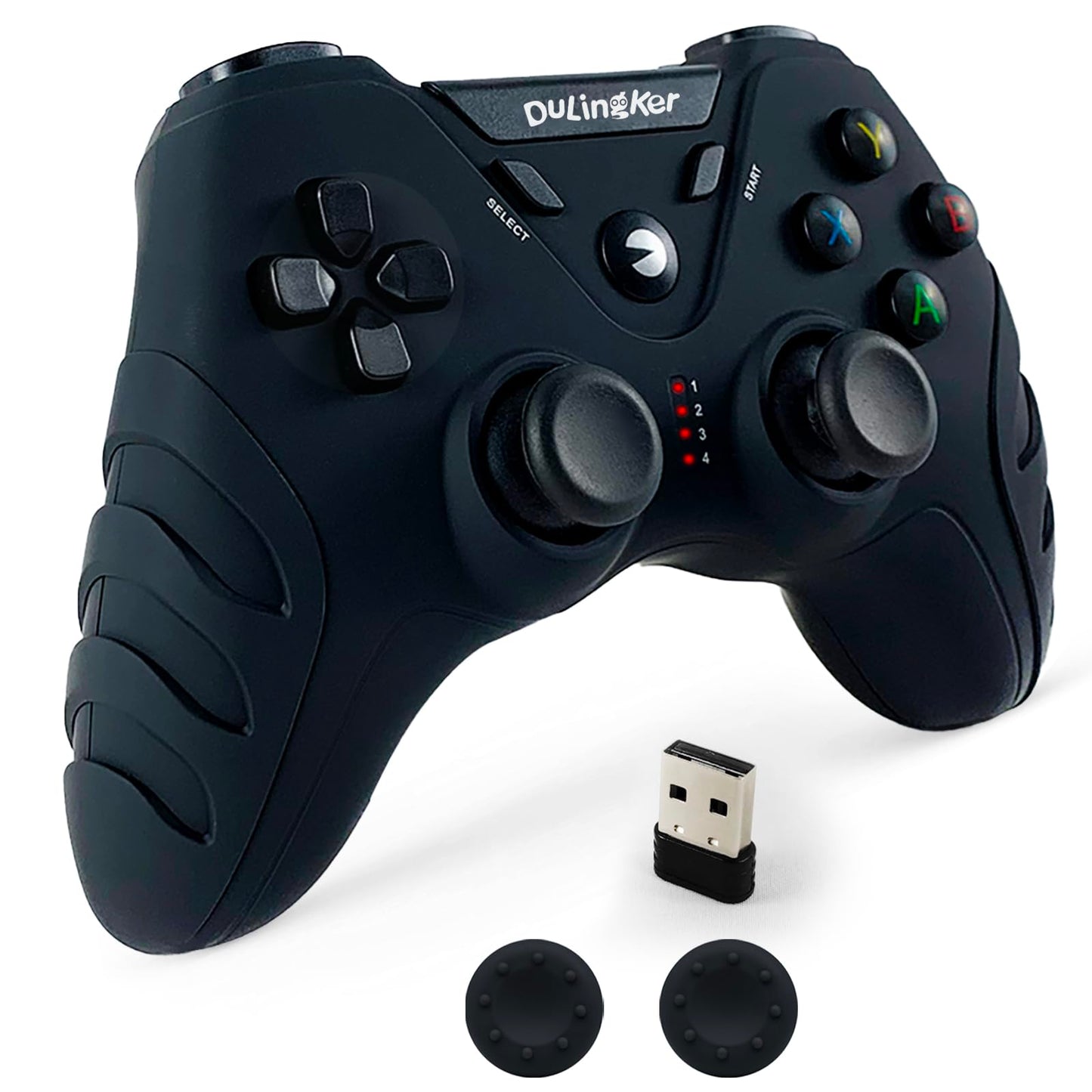 DuLingKer PC Controller Wireless  PS3 Controller PC Gamepad with Hall Effect Joystick and Dual Vibration  2.4G Wireless Gaming Controller for PC Windows 11 10 8  PS3  Android TV  Steam  Raspberry Pi
