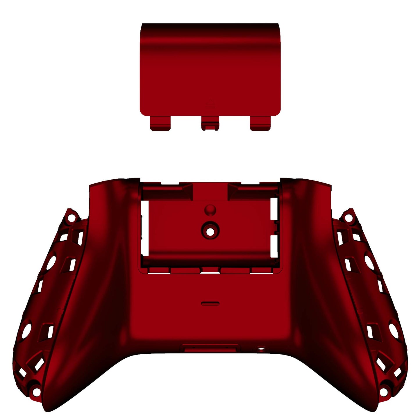 eXtremeRate Custom Back Cover Shell for Xbox Controller - Scarlet Red Replacement Battery Cover & Bottom Shell, Model BX3P303