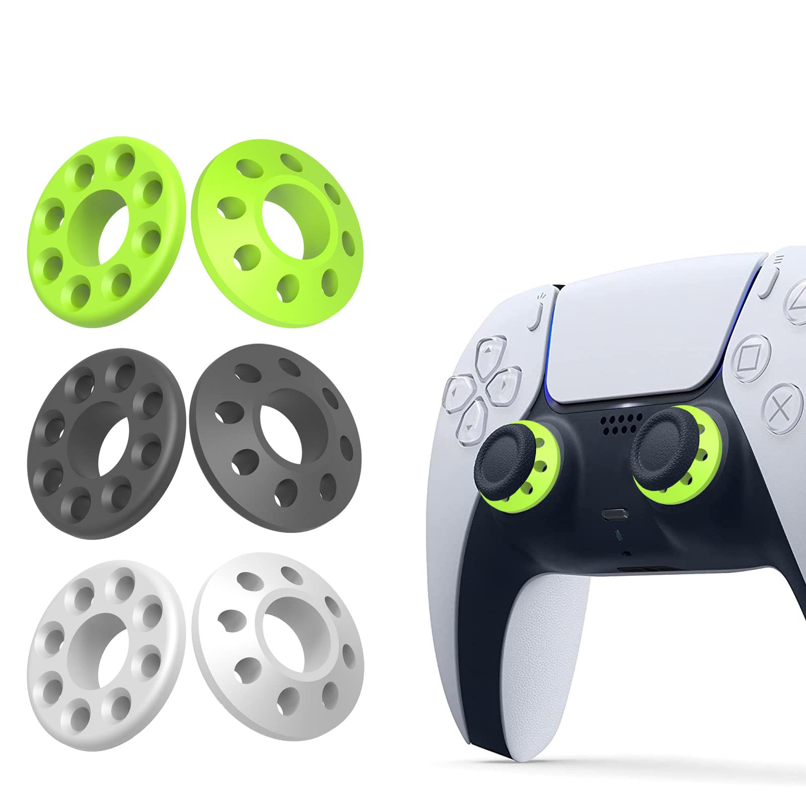 Precision Rings for PS4 PS5  Xbox Series X/S  Xbox One S/X  Swicth Pro Game Controller Accessories Console Rings Aim Assist Ring (silicone-6pcs)